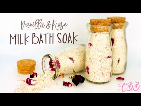 Видео: Сделайте натуральный раствор для молочной ванны - отлично подходит для кожи - ванильная роза! Сделай