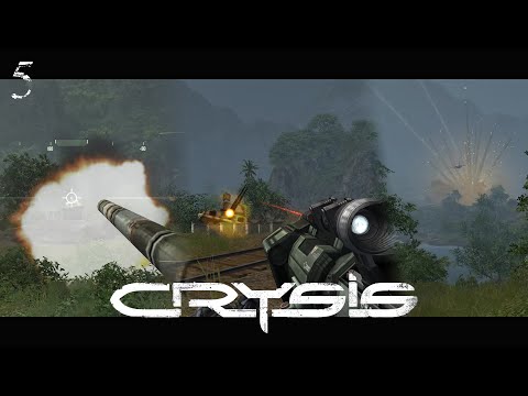 Видео: Crysis/ №5/ Прорываемся на танках через толпы врагов, уничтожаю зенитки для нанесения авиаудара