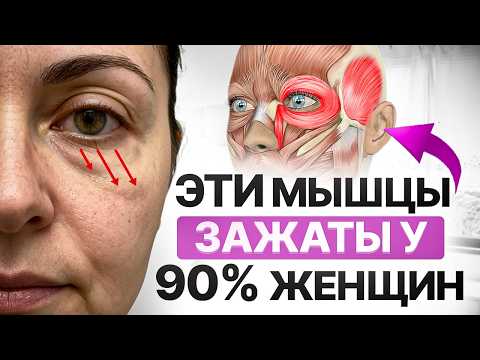 Видео: +12 лет к возрасту, морщины и мешки под глазами, дряблое веко, отёки и всё из-за ЭТИХ мышц