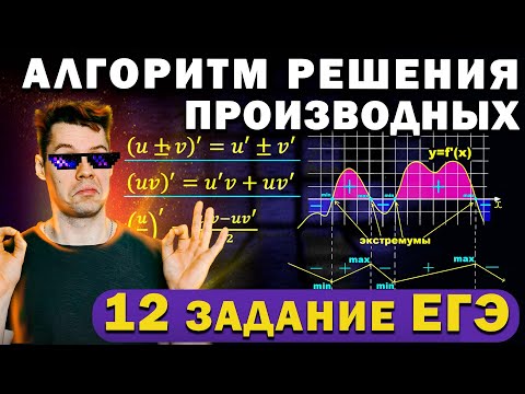 Видео: 12 задание ЕГЭ. Алгоритм решения производных