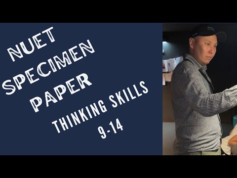 Видео: Решение NUET THINKING SKILLS SPECIMEN: Problems 9-14. Экзамен в Назарбаев Университет.