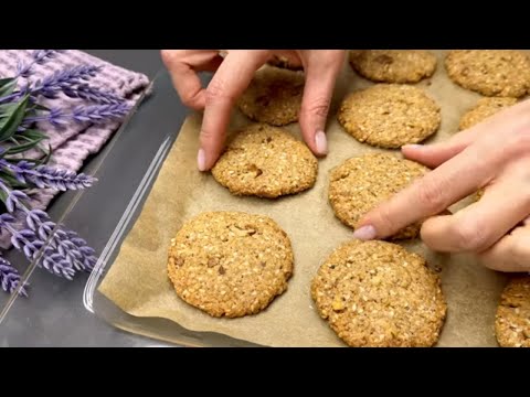 Видео: Овсяное печенье без муки и сливочного масла! Хрустящие, полезные, очень вкусные!!!