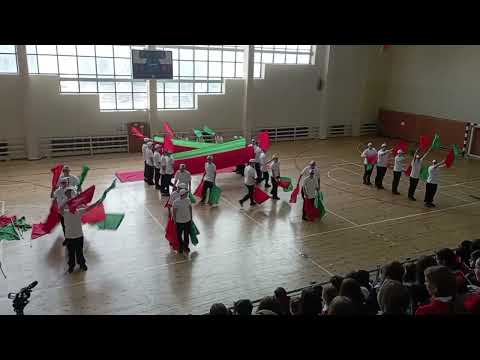 Видео: Сэрцам адданыя роднай зямлi. Флаг-шоу. Выступление в г.Жлобине