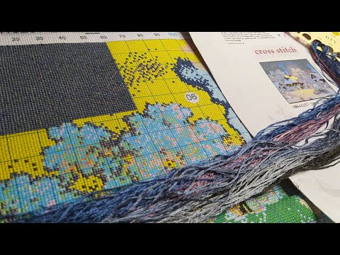 Видео: Тëмная "шоколадная" ночь. Китайский набор по "нанесëнке".Старт.