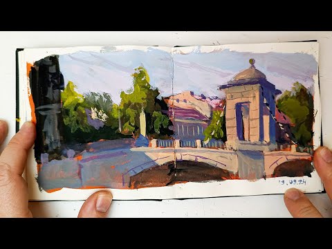 Видео: Обзор скетчбука для рисования гуашью: идеи, техники и вдохновение