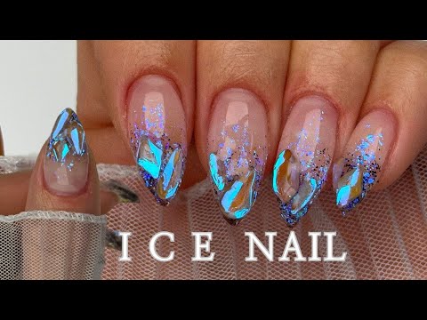 Видео: Ледяной голубой 💙 Себя ногти | Ледяной ногти | ногти ASMR