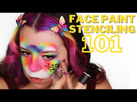 Видео: Как профессионально использовать трафареты для аквагрима!