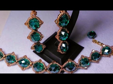 Видео: Kristal,twin, kum boncukdan bileklik ve küpe takımı//Браслет и серьги из бисера и кристальных бус