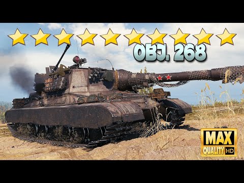 Видео: Объект 268: Выдающаяся игра на 10 звезд — World of Tanks