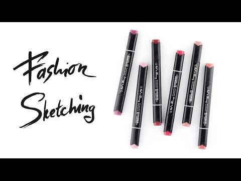 Видео: Fashion sketching: материалы для скетчинга vol.1