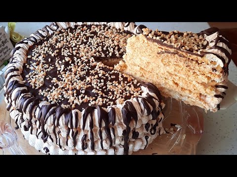 Видео: Zergeht auf der Zunge BRAUNBÄRTORTE mit Baiser und Milchmädchen / торт МИШКА