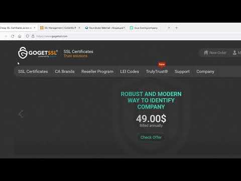 Видео: Создание SSL-сертификата на сайте GoGetSSL