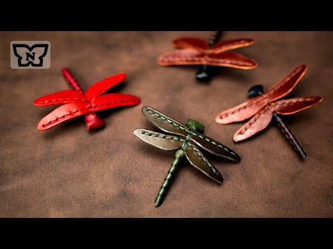 Видео: Брелок стрекоза из кожи