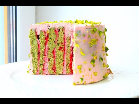 Видео: Торт с ВЕРТИКАЛЬНЫМИ КОРЖАМИ !!!! Фисташка Малина