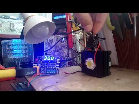 Видео: Светодиод для Мощного Фонаря 12V 10w, ＃Обзор, ＃Тест, ＃Самоделки