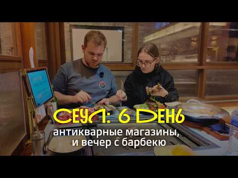 Видео: Сеул: 6 часть | Антикварные магазины, кафе русской кухни и вечер с барбекю