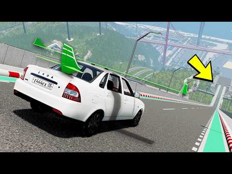 Видео: КАКАЯ МАШИНА ПРЫГНЕТ ДАЛЬШЕ С ОГРОМНОГО ТРАМПЛИНА В BEAM NG DRIVE!