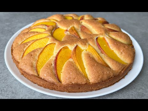 Видео: ХИТ!!! Пирог с Персиками Воздушный и Потрясающе Вкусный!!! / Персиковый Пирог / Peach Pie