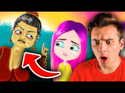 Видео: БЕЗУМНЫЕ соседи НАСТИК 👵🏻🔪 Страшная Анимация *Реакция* 🙂 Страшилка на Ночь | Рома Субботин