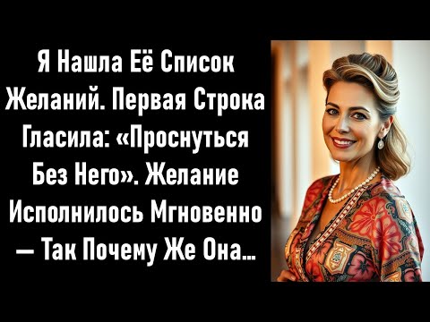 Видео: Я Нашла Её Список Желаний. Первая Строка Гласила: Проснуться Без Него. Желание Исполнилось Мгновенно
