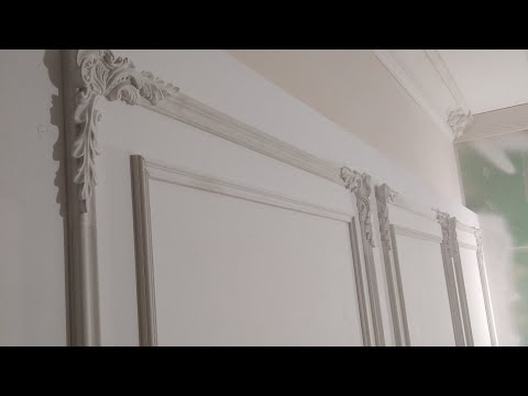 Видео: монтаж гипсовых молдинги, (лепнина)