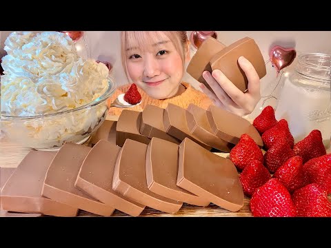 Видео: ASMR Домашний молочно-шоколадный пудинг【русские субтитры】【Mukbang/ Eating Sounds】