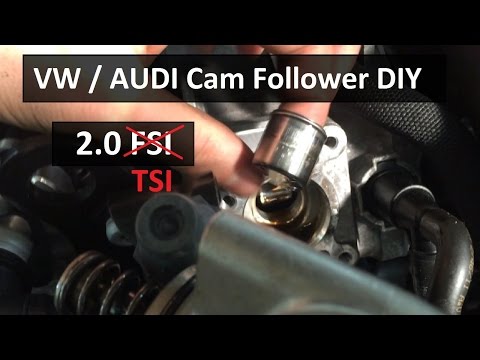 Видео: Как проверить и установить кулачковый толкатель, VW / AUDI 2.0 FSI, TSI, TFSI