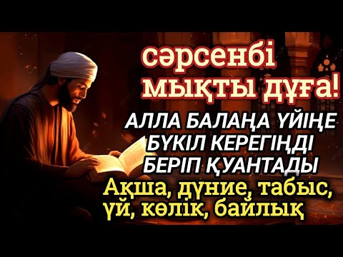 Видео: 💯 Тыңда Өте күшті дұға сәрсенбі - Алла бір күнде ойламаған ақша байлық жібереді, ризығың көбейеді🤲