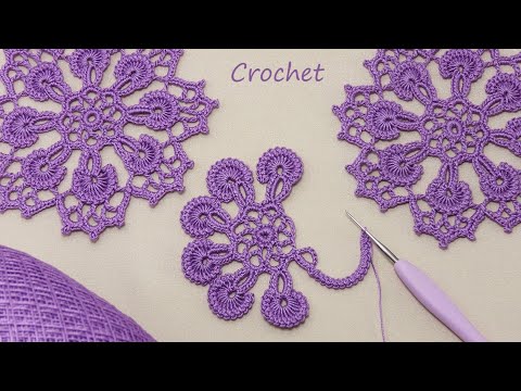 Видео: Интересные МОТИВЫ из шнура "Гусеничка" ВЯЗАНИЕ КРЮЧКОМ 💗 EASY Flower Pattern Crochet