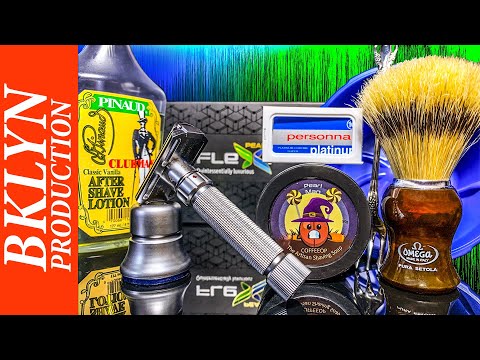 Видео: 💈 Бритьё: V 2.0 - Pearl Flexi Adjustable Safety Razor Pearl Man Soap Omega помазок Pinaud Clubman👍💖💥