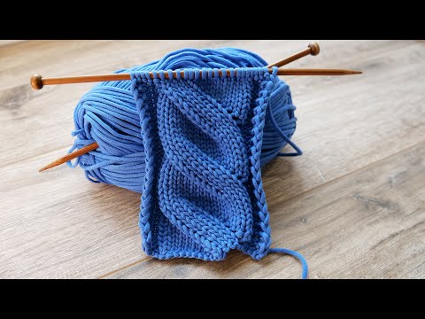 Видео: Ложная коса спицами ❄ Mock Cables knitting pattern