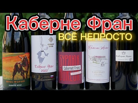 Видео: Интересное вино Каберне Фран от Тристория/Собер Баш/Бурлюк/Шато Андре. Каберне Фран.