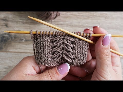 Видео: Отделочный узор спицами | Border knitting pattern