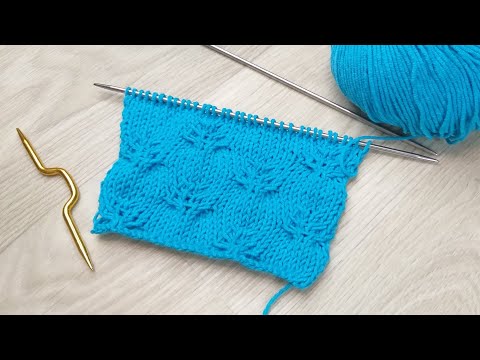 Видео: Вяжем узор спицами Деревья / Листья. Красивый и интересный.