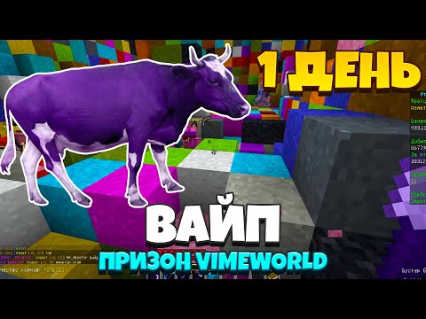 Видео: 1 ДЕНЬ ВАЙПА - Призон VimeWorld Майнкрафт