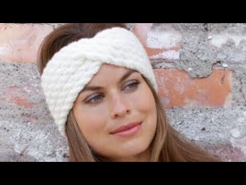 Видео: 𝙈𝙆 2-часть Двухсторонняя и ажурная повязка на голову для начинающих с идеальным швом спицами