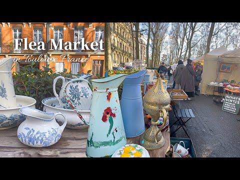 Видео: Блошиный рынок во Франции | Полный красивых вещей✨Шопинг и покупки! Антикварная посуда, мебель