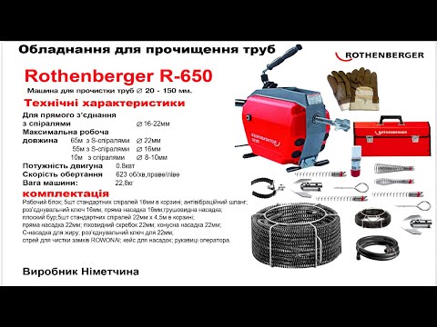 Видео: Машина для прочистки канализации Rothenberger R-650