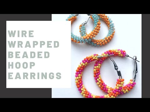 Видео: ОЧЕНЬ ПРОСТО! Серьги-кольца из проволоки | Урок по бисероплетению для начинающих