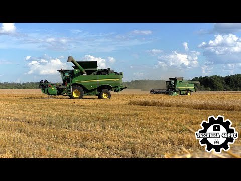 Видео: Комбайны John Deere S770i и W650 на уборке пшеницы. Наконец-то, прокатился на роторе