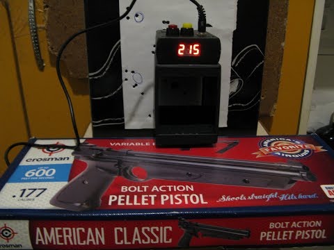 Видео: Crosman American Classic 1377 отстрел через хронограф ХР 01