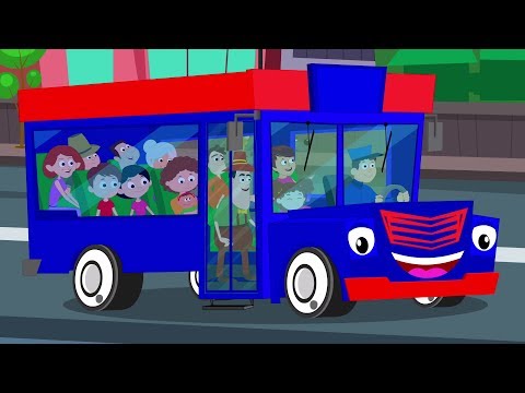 Видео: Колеса на автобусе | Автобусная песня | Узнать транспорт | Kids Nursery Rhymes | Wheels on the Bus