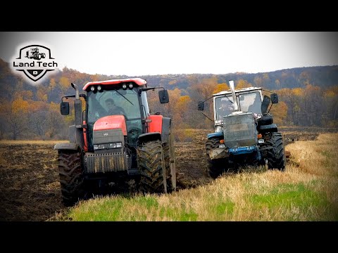 Видео: Тракторы КАМАЗ ХТХ-215 и Т-150К пашут зябь плугами ПЛН-5-35!