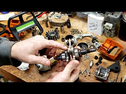 Видео: Stihl 021/025/MS210/MS250 — частая утечка воздуха и снятие двигателя с полной разборкой