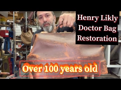 Видео: Реставрация сумки доктора Генри Ликли. Ей больше 100 лет, как же это круто!!! Работа обошлась в 1...
