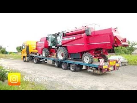 Видео: Пригнал два красавца с Норвегии ,Обзор комбайнов Massey Ferguson 19/22 на гидро ходу !
