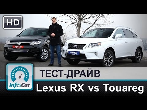 Видео: Lexus RX450h VS. VW Touareg 3.0TDI - тест-драйв от InfoCar.ua (Лексус против Туарега)