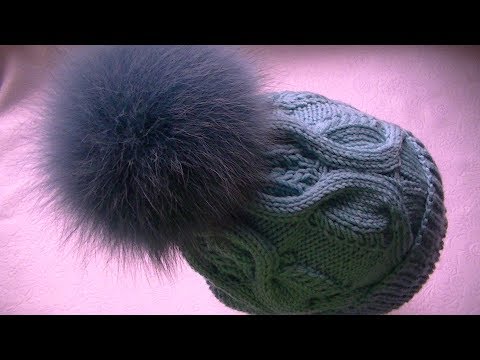 Видео: Вяжем шапку узором  с аранами.