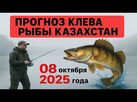 Видео: ПРОГНОЗ КЛЁВА в Казахстане на 08 октября 2025 года: Бросай все и на рыбалку!