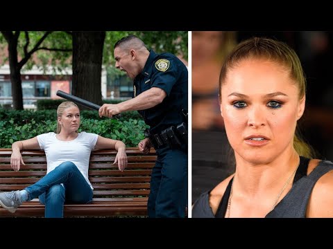 Видео: Полицейский Ударил Ронду Роузи Дубинкой, Но Через Секунды Понял, Что Связался Не С Тем Человеком.